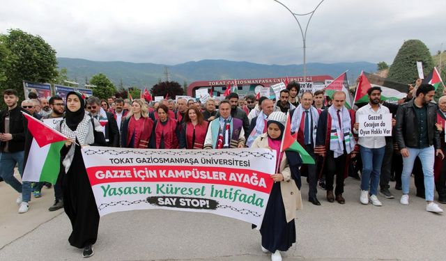 Üniversitesi öğrencilerinden Gazze'ye destek yürüyüşü