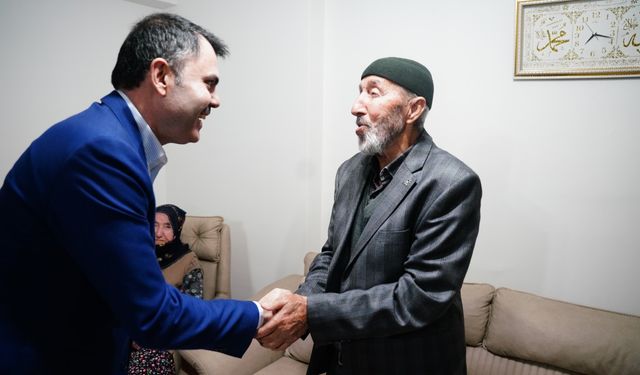 Bakan Murat Kurum, köy evine konuk oldu