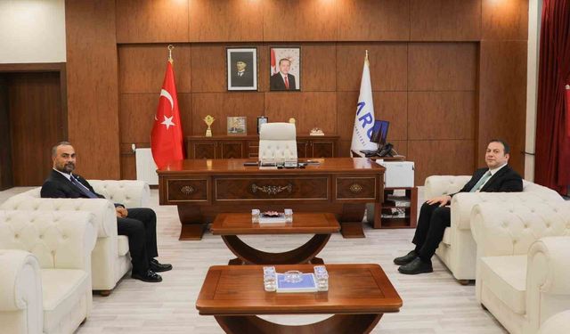 Garnizon Komutanı Erkan Şahin’den Rektör Ahmet Akkaya’ya ziyaret