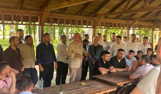 Gökçebey'de madencilerle bayramlaşma buluşması