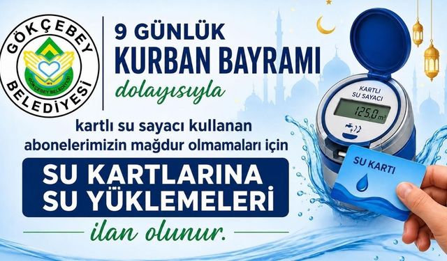 Belediyeden Kurban Bayramı öncesi su yükleme uyarısı