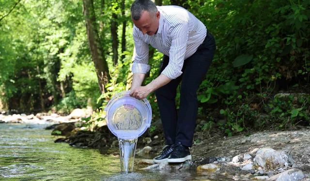 Orman içi sulara 50 bin kırmızı benekli alabalık dopingi