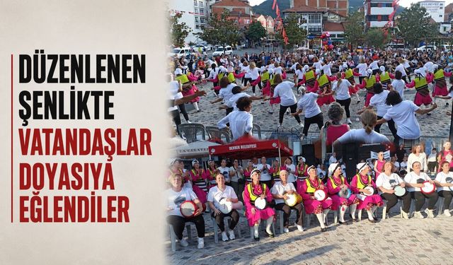 Düzenlenen şenlikte vatandaşlar doyasıya eğlendiler