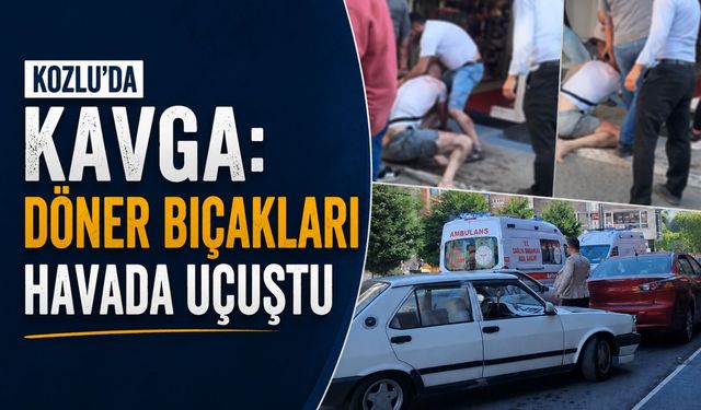 Kozlu'da kavga: Döner bıçakları havada uçuştu