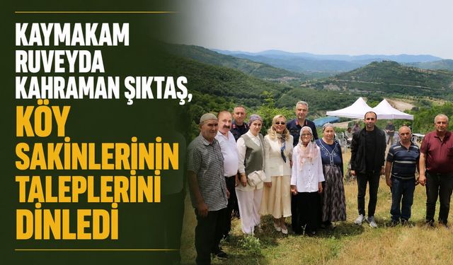 Kaymakam Ruveyda Kahraman Şıktaş, köy sakinlerinin taleplerini dinledi