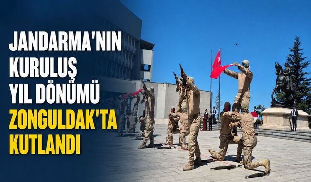 Jandarma'nın kuruluş yıl dönümü Zonguldak'ta kutlandı