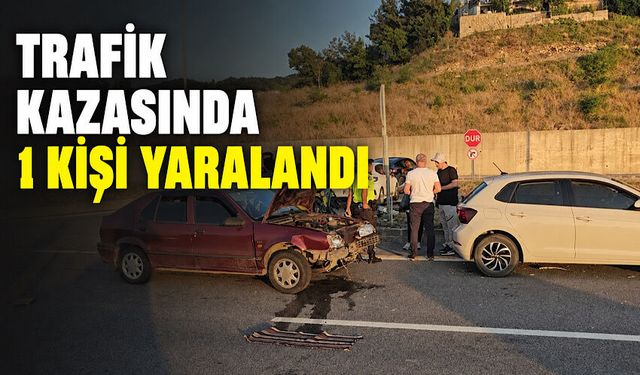 Trafik kazasında 1 kişi yaralandı