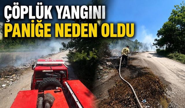 Çöplük yangını paniğe neden oldu