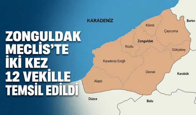 Zonguldak Meclis'te iki kez 12 vekille temsil edildi
