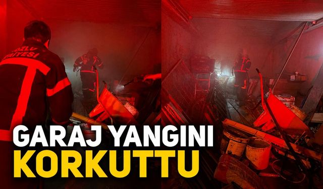 Garaj yangını korkuttu