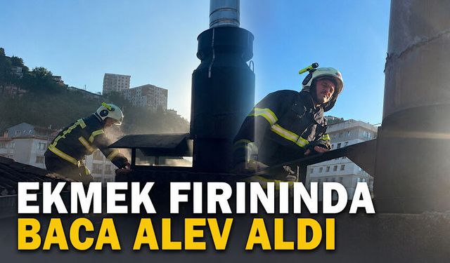 Ekmek fırınında baca alev aldı