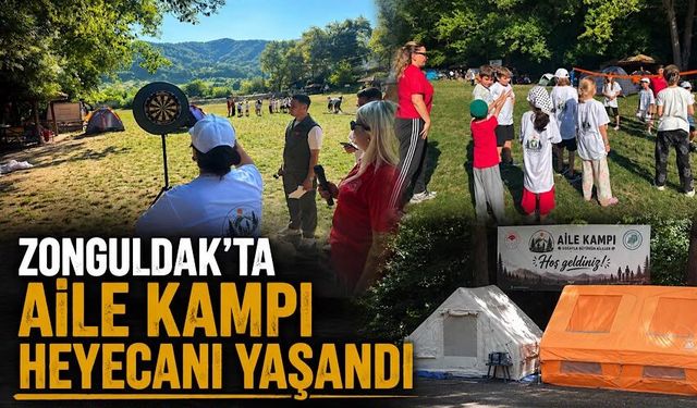 Zonguldak'ta aile kampı heyecanı yaşandı