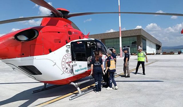 Ambulans helikopter 51 yaşındaki hasta için havalandı