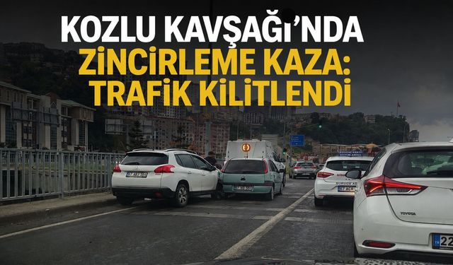 Kozlu Kavşağı'nda zincirleme kaza: Trafik kilitlendi