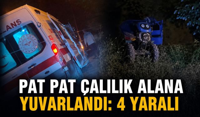 Pat pat çalılık alana yuvarlandı: 4 yaralı