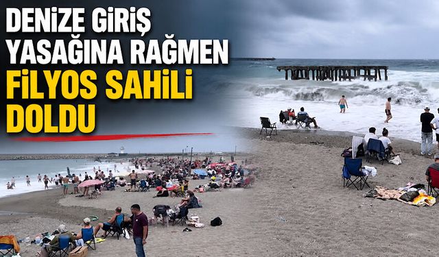 Denize giriş yasağına rağmen Filyos sahili doldu