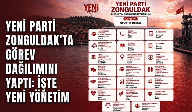 Yeni Parti Zonguldak’ta görev dağılımını yaptı: İşte yeni yönetim