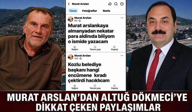 Murat Arslan’dan Altuğ Dökmeci’ye dikkat çeken paylaşımlar