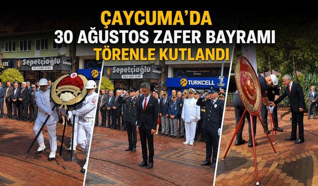 Çaycuma'da 30 Ağustos Zafer Bayramı törenle kutlandı