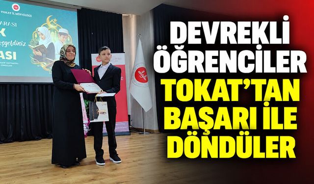 Devrekli öğrenciler Tokat'tan başarı ile döndüler