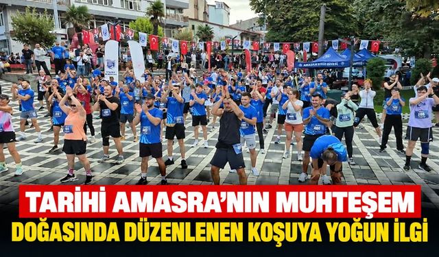 Tarihi Amasra'nın muhteşem doğasında düzenlenen koşuya yoğun ilgi