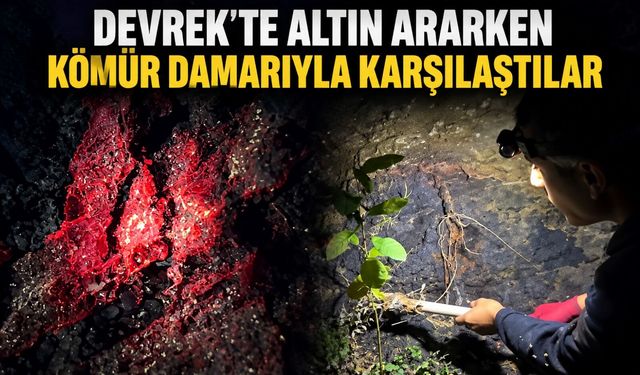 Devrek’te altın ararken kömür damarıyla karşılaştılar