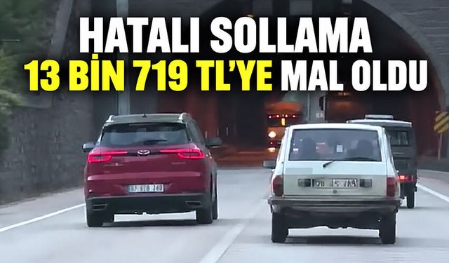 Hatalı sollama 13 bin 719 TL'ye mal oldu