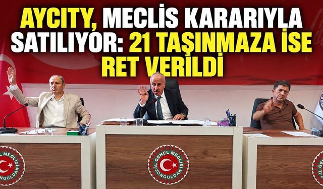 Aycity, meclis kararıyla satılıyor: 21 taşınmaza ise ret verildi