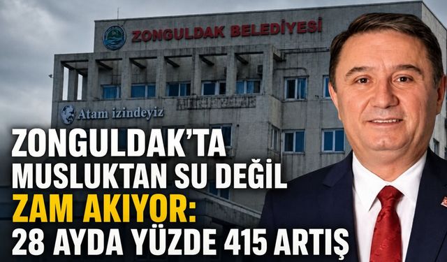 Zonguldak’ta musluktan su değil zam akıyor: 28 ayda yüzde 415 artış