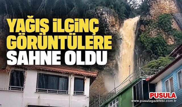 Yağış ilginç görüntülere sahne oldu