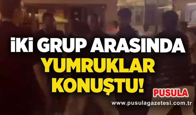 İki grup arasında yumruklar konuştu
