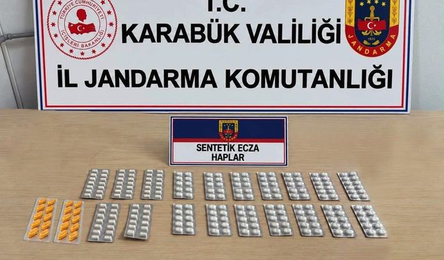230 sentetik ecza hapı ele geçirildi