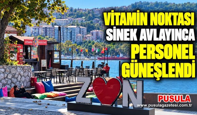 Vitamin Noktası sinek avlayınca personel güneşlendi