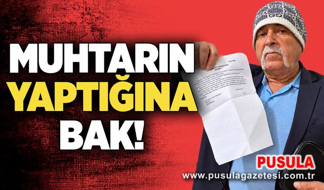 Muhtarın yaptığına bak!