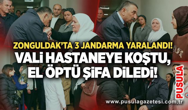 Zonguldak’ta 3 jandarma yaralandı! Vali hastaneye koştu!