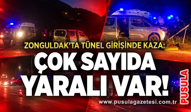 Zonguldak’ta tünel girişinde kaza: Çok sayıda yaralı var!