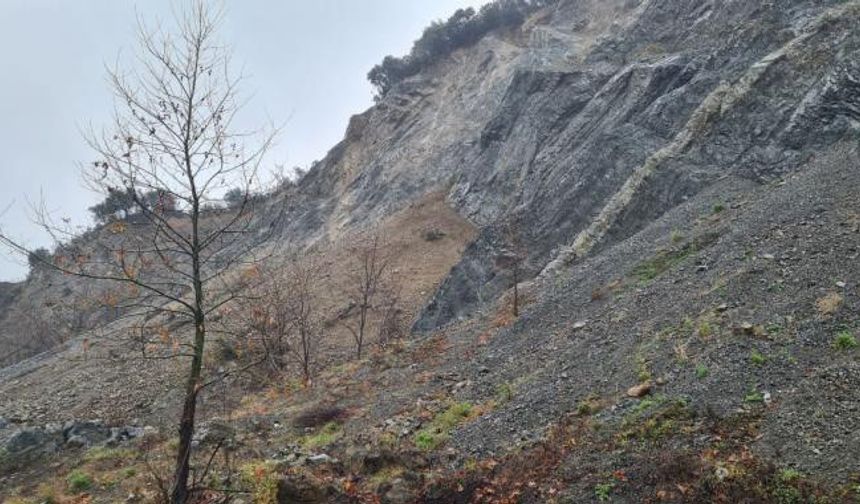 Heyelan anı kamerada
