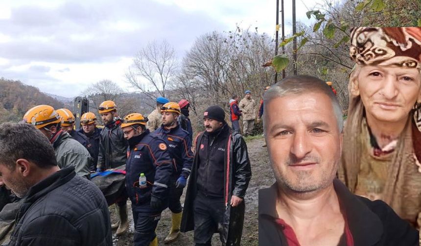 Göçük altında kalan anne ile oğlunun cenazeleri çıkarıldı