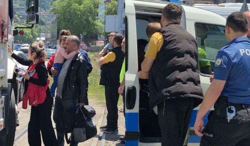 Rukiye Solmaz’a çarpan tır sürücüsü eşi ve çocuklarıyla polis merkezine götürüldü
