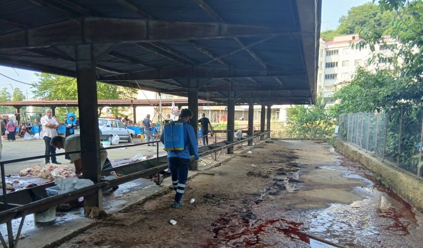 Kurban alanlarında hijyen mesaisi
