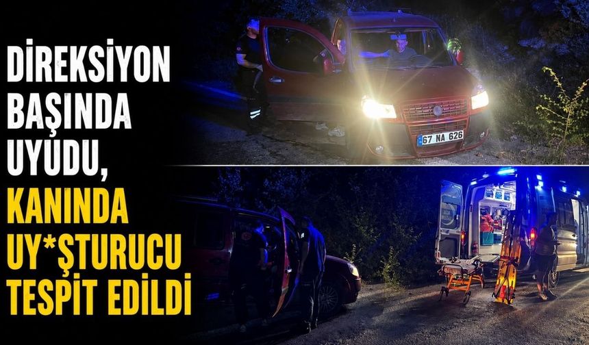 Direksiyon başında uyudu, kanında uy*şturucu tespit edildi