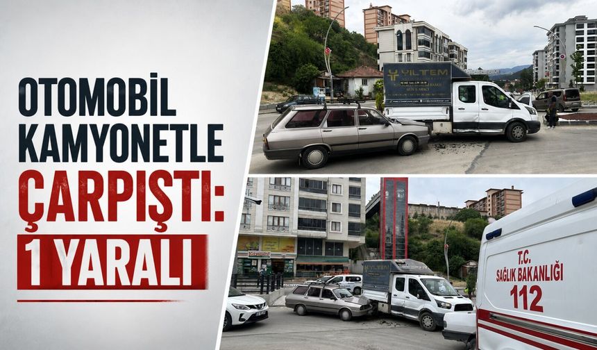 Otomobil kamyonetle çarpıştı: 1 yaralı