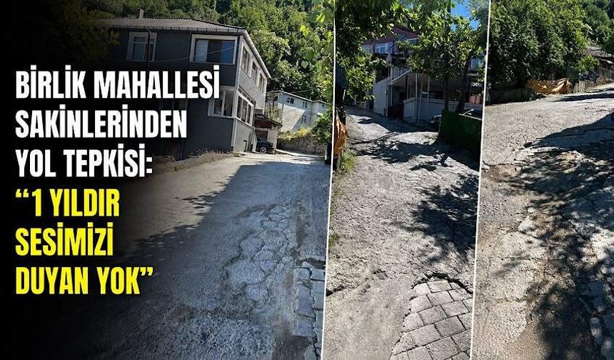 Birlik Mahallesi sakinlerinden yol tepkisi: “1 yıldır sesimizi duyan yok”