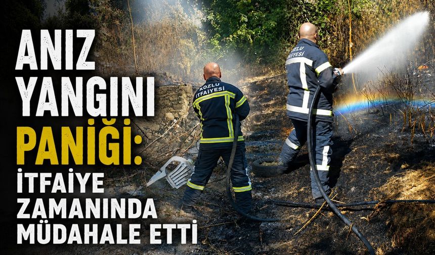 Anız yangını paniği: İtfaiye zamanında müdahale etti
