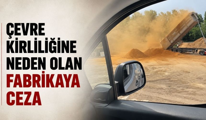 Çevre kirliliğine neden olan fabrikaya ceza