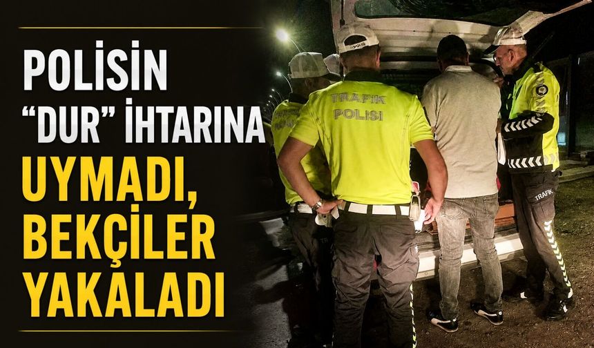 Polisin “dur” ihtarına uymadı, bekçiler yakaladı