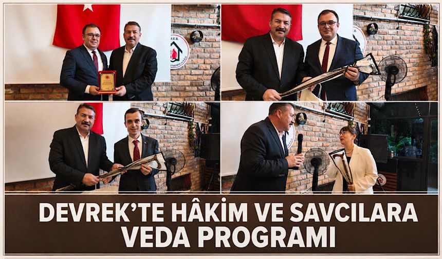 Devrek’te hakim ve savcılara veda programı
