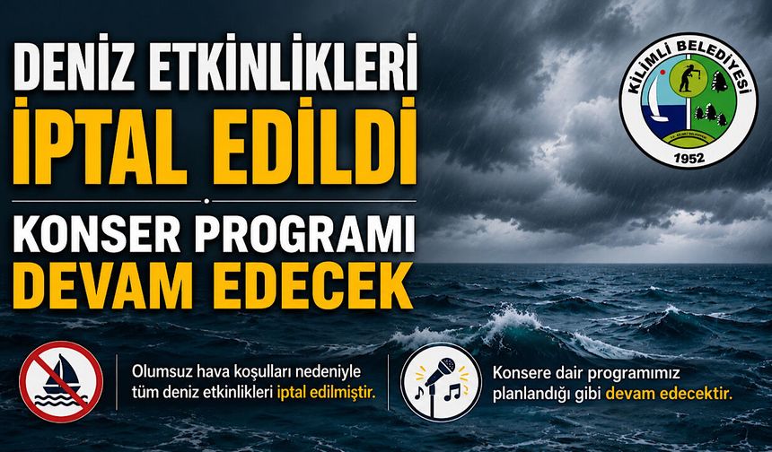 Deniz etkinlikleri iptal edildi, konser programı devam edecek