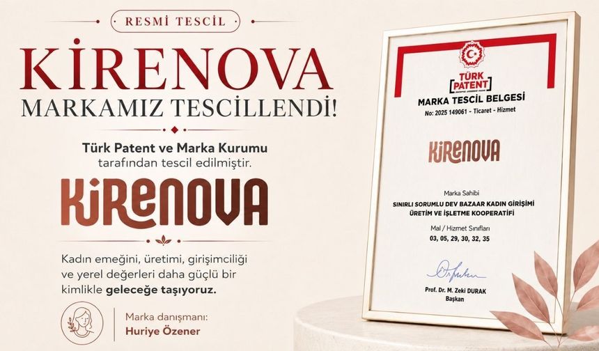 Kadın girişimcilerin markası Kirenova resmen tescillendi