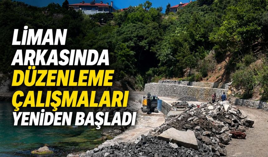 Liman arkasında düzenleme çalışmaları yeniden başladı